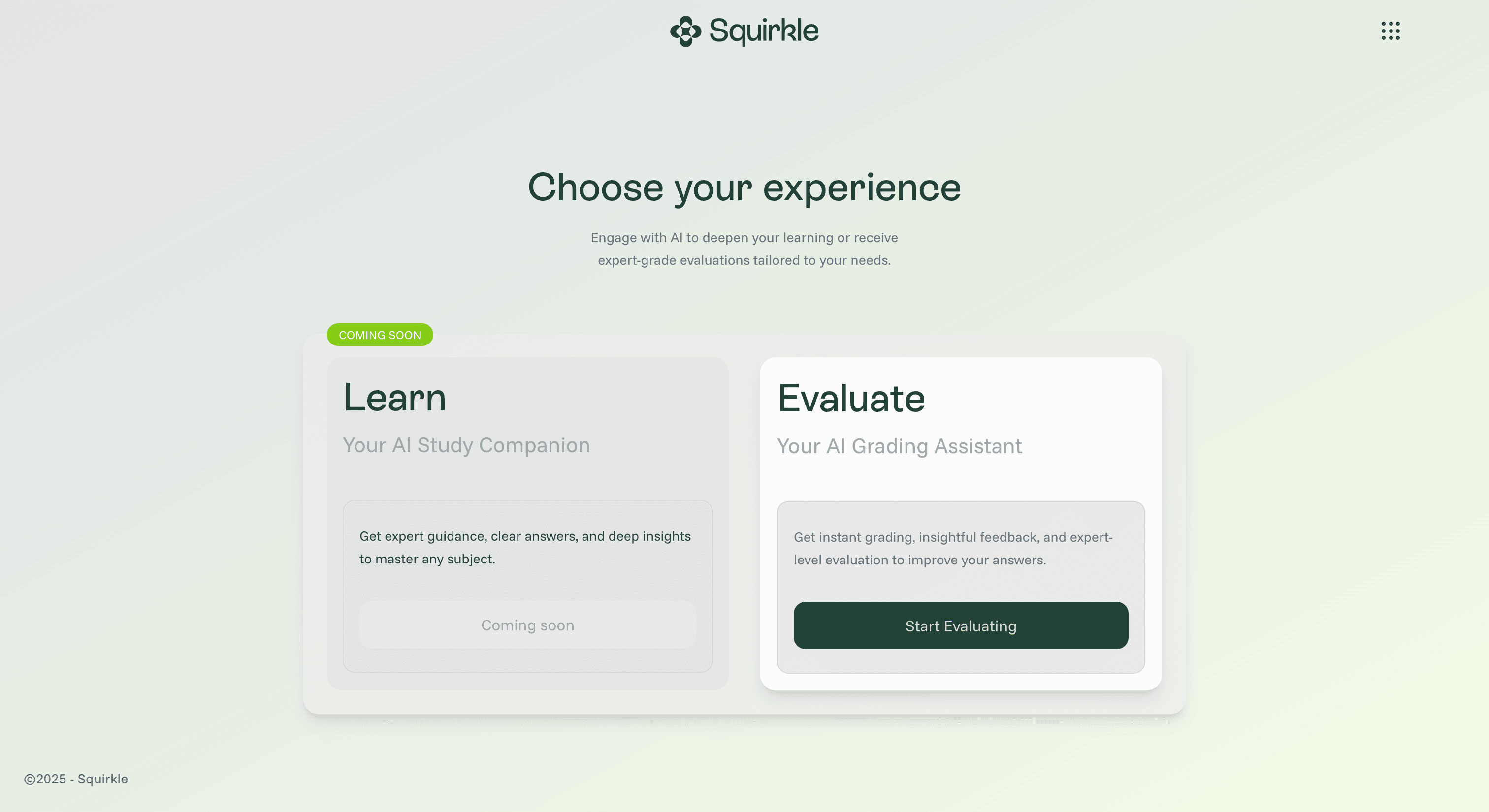Squirkle AI screen 2